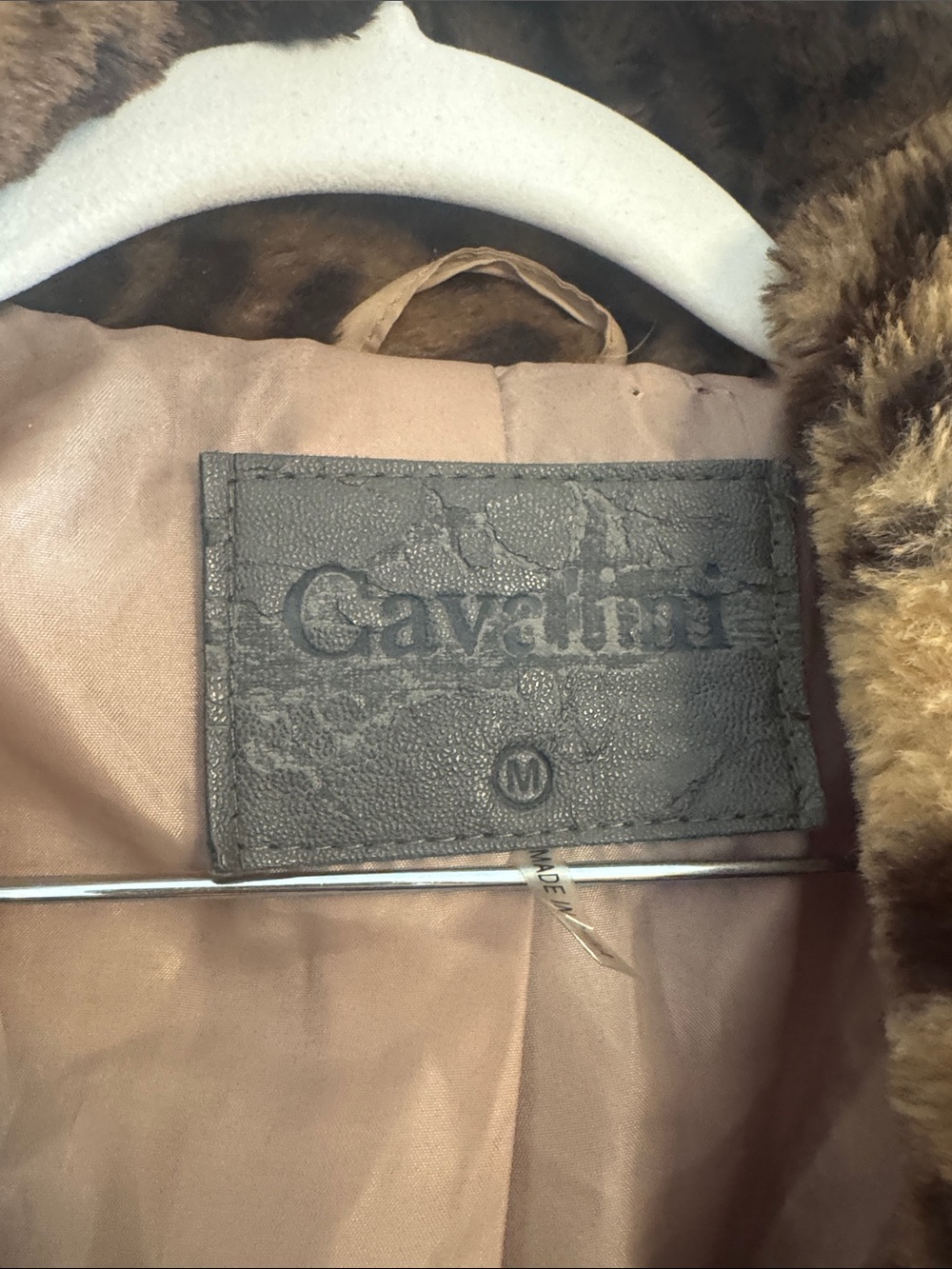 Cavalini Leopard Print Faux Fur Coat - Brown, Black - Picture 2 of 4